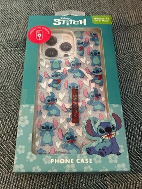 Disney Stitch White Hearts iPhone 16 Pro Max Case - New